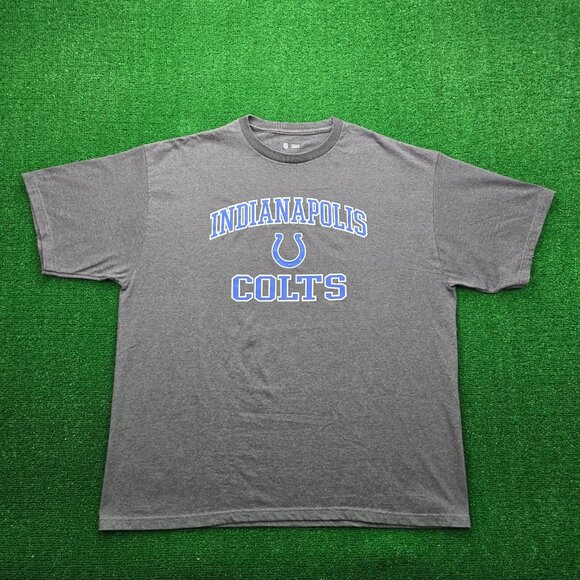 Indianapolis Colts Mens Tshirt 2XL Gray Short Sleeve Logo NFL Football Sports - Picture 1 of 7